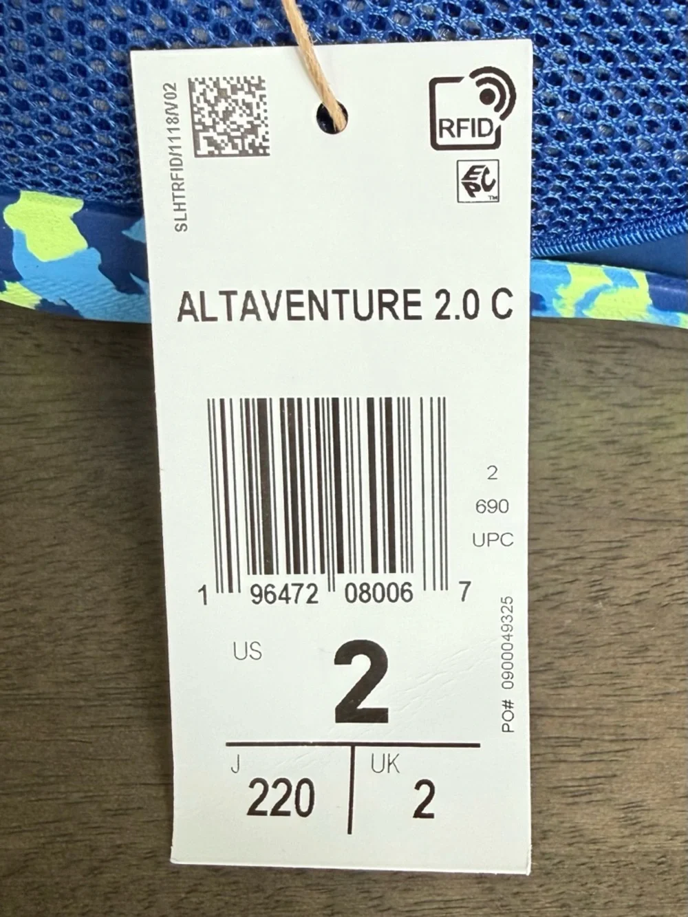 Adidas Little Kids Blue Slip-On Altaventure Water Shoes Size 2 *New in Box